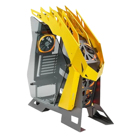 Ant Esports CYPHER G7 Mid-Tower ATX Computer Case Black Yellow