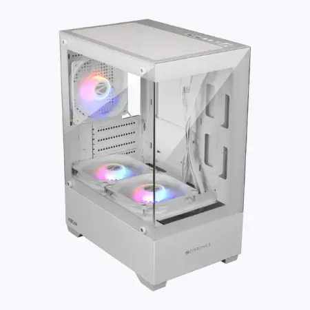 Zebronics ZEB-ICECAP ARGB Mid-Tower Gaming Cabinet White