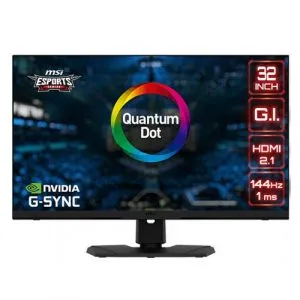 MSI Optix MPG321UR QD 32 Inch 4K 144Hz IPS Panel 143% SRGB 1MS Nvidia G-Snyc Gaming Monitor