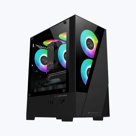 ZEBRONICS Asta Pro RGB MATX Mini Tower Cabinet ( Black )