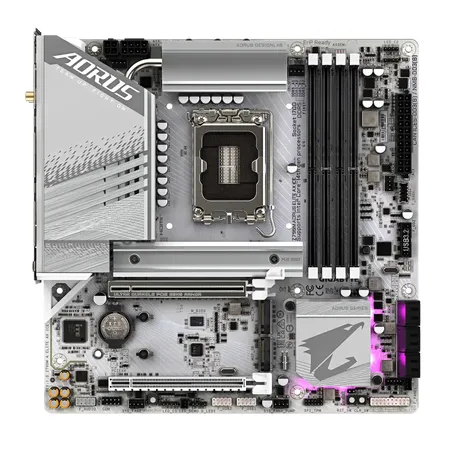 Gigabyte Z790M AORUS ELITE AX ICE Wi-Fi 6E Intel Z790 LGA1700 DDR5 Micro-ATX Motherboard