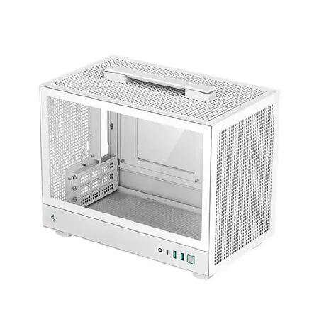 DeepCool CH160 White Mini Tower Case, ITX Support, Up To 280 mm Radiator Support Cabinet