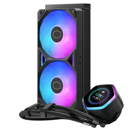 COOLER MASTER Master Liquid Atmos II Pixel 240mm ARGB CPU Liquid Cooler ( Black ) ( With LCD Display ) [ Atmos 2 Pixel ]