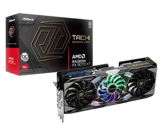 ASROCK AMD RADEON RX 9070 XT TAICHI 16GB OC GRAPHIC CARD