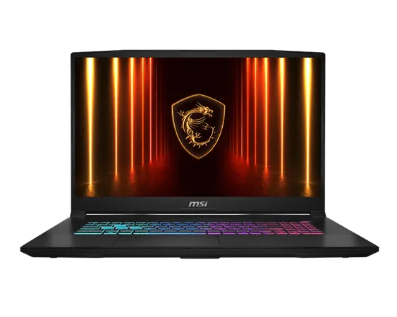 MSI KATANA 17HX INTEL CORE I9-14900HX PROCESSOR/DDR5 8GB*2/1TB NVME PCIE SSD GEN4X4 /INTEL WI-FI 6E AX211/WINDOWS11 HOME/NVIDIA GEFORCE RTX 5070 LAPTOP GPU, GDDR7 8GB/2 YEAR WARRANTY B14WGK-085IN