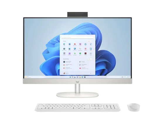 HP ALL-IN-ONE DESKTOP 24 PC, AMD RYZEN 5 7520U, 16 GB LPDDR5, 512GB SSD, 60.5 CM (23.8 INCH), DUAL 2W SPEAKERS,WINDOWS 11,MSO, SHELL WHITE, 5.27 KG, 24-CR0025IN
