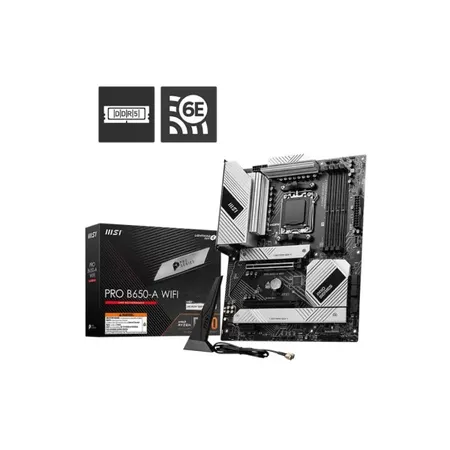 MSI Pro B650-A WiFi DDR5 AMD AM5 ATX WiFi 6E PCIe 4.0 Gaming Motherboard