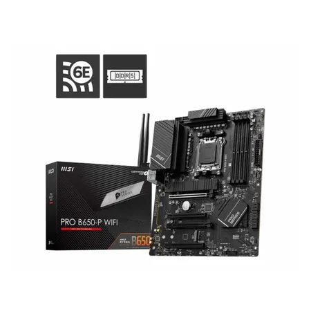 MSI Pro B650-P WiFi DDR5 AMD AM5 ATX DDR5 WiFi 6E PCIe 4.0 Gaming Motherboard