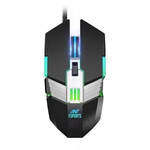 ANT ESPORTS GM90 Wired Ambidextrous RGB Gaming Mouse ( GM90 ) ( 3600DPI / 6 Macro Buttons ) ( Black )