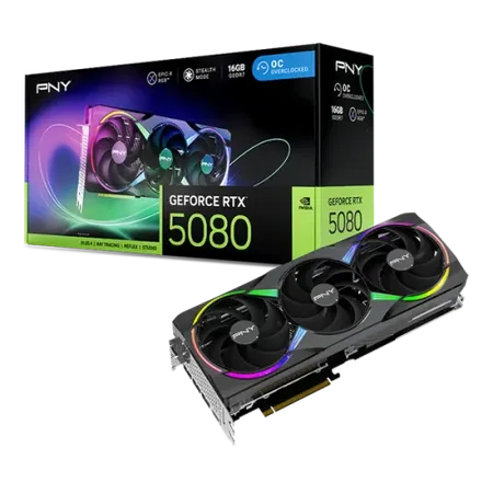 PNY RTX 5080 ARGB EPIC-X RGB OC Triple Fan Graphic Card (VCG508016TFXXPB1-O)