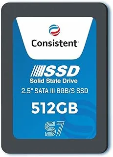 Consistent SSD 512GB 2.5 Inch SATA Internal SSD - Read: 550MB/s & Write: 500MB/s - Solid-State Drive 5 Year Warranty (512, GB)
