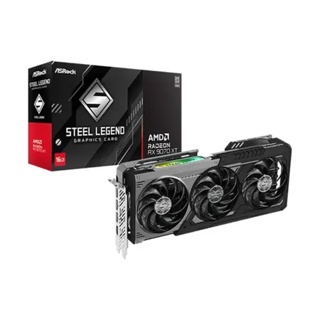 ASROCK Radeon RX 9070 XT Steel Legend Dark 16GB AMD Graphic Card