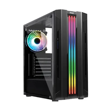 Foxin Lumina Mid Tower Gaming Cabinet with 120mm Rear ARGB Fan