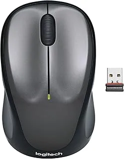Logitech M235 Wireless Mouse, 1000 DPI Optical Tracking, 12 Month Life Battery, Compatible with Windows, Mac, Chromebook/PC/Laptop - Grey