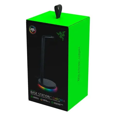 Razer Base Station V2 Chroma Enabled Headset Stand with USB 3.1 Hub and 7.1 Surround Sound