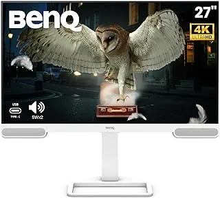 BenQ EW2790U 27” 4K UHD 3840x2160 Entertainment Monitor with 95% P3| AI Contrast| 5Wx2 treVolo Speakers| USB Type-C (65W PD)| 3xHDMI|USB Hub| Ergonomic Design|Display Pilot 2| Eye-Care (White)