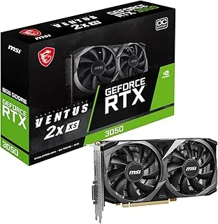 MSI Geforce pci_e RTX 3050 Ventus 2X XS 8G OC Gaming Graphics Card - 8GB GDDR6, 1807 Mhz, PCI Express Gen 4 X 8, 128-Bit, 1X DP V 1.4A, HDMI 2.1 (Supports 4K)