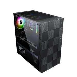 Ant Esports Elite 1000 TG Mid Tower Cabinet With Tempered Glass - Black