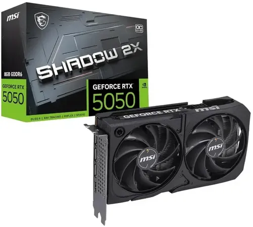 MSI GEFORCE RTX 5050 8G SHADOW 2X OC GDDR6 8 GB NVIDIA Chipset 128 bit 2317 MHz Graphics Card