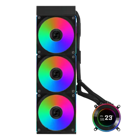 Lian Li Hydroshift II LCD-C 360CL 360mm CPU Liquid Cooler Black (G89-GHS2LCD36RB-IN)
