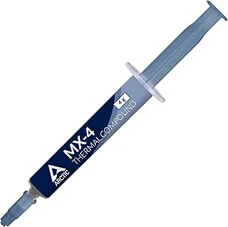 ARCTIC MX-4 - Thermal Compound Paste - Carbon Based High Performance - Heatsink Paste - Thermal Compound CPU for All Coolers - ACTCP00002B,Grey