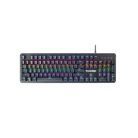 Cosmic Byte CB-GK-12 Neon Rainbow Backlit Mechanical Keyboard with Blue Switch (Black)