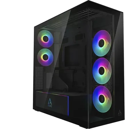 ARCTIC Xtender VG E-ATX Mid Tower Computer Case with Vertical GPU Mount - Mirror Black