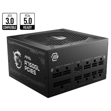 MSI MAG A750GL PCIE5 ATX 3.1 80 Plus Gold Modular PSU