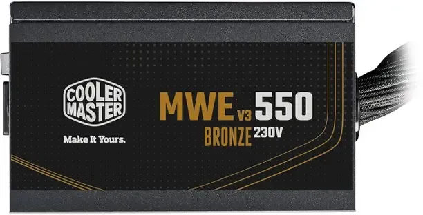 COOLER MASTER MWE 550 V3 Bronze ATX 3.1 550 Watts Computer PSU with 6 SATA Cables