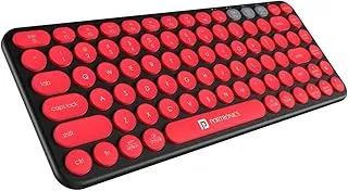 Portronics Bubble 2.0 Wireless Keyboard with Bluetooth + 2.4 GHz Receiver, Connect 3 Devices, Compact TKL Size, 10m Working Range, Function Shortcut Keys, for Laptop, PC, Smartphone, Tablet (Black)