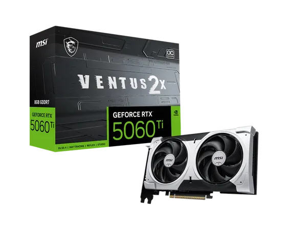 MSI GeForce RTX 5060 Ti 16GB GDDR7 Shadow 2X OC Plus Graphics Card