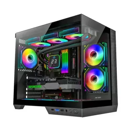 Ant Esports Crystal X4 Argb Atx Mid Tower Cabinet (Grey) (CRYSTAL-X4-ARGB-GREY)