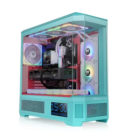 Thermaltake View 600 TG E-ATX Full Tower 4 Tempered Glass Panels Computer Case - Mint Strawberry