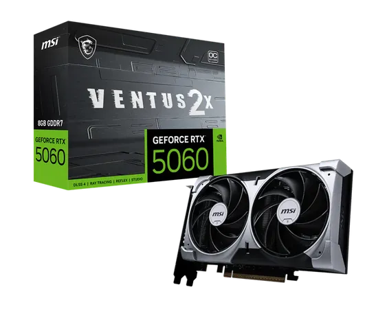 MSI GeForce RTX 5060 8G Shadow 2X OC 8GB GDDR7 Graphics Card