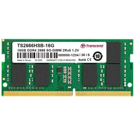 Transcend 16GB JetRam DDR4 2666 MHz CL19 SO-DIMM Memory Module