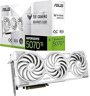 ASUS TUF Gaming GeForce RTX ™ 5070 Ti 16GB GDDR7 White OC Edition Gaming Graphics Card (PCIe® 5.0, HDMI®/DP 2.1, 3.125-slot, Military-Grade Components, Protective PCB Coating, axial-tech Fans)