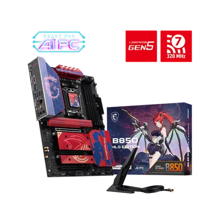 MSI B850 MLG Edition Wifi7 DDR5 AMD Motherboard ( Red )
