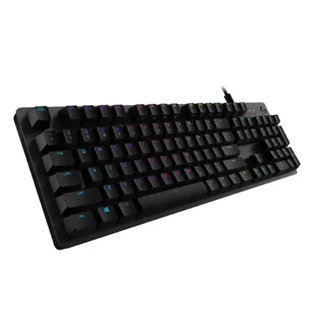 Logitech G512 Mechanical Wired Gaming Keyboard with GX Brown Tactile Switch USB Passthrough and Lightsync RGB