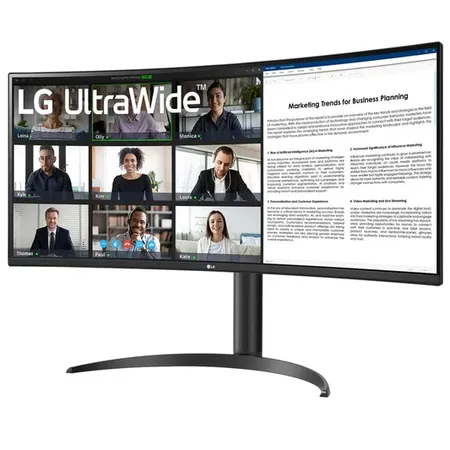 LG UltraWide 34WR55QC-B 34" WQHD Curved VA Monitor – 100Hz HDR10 USB-C 65W AMD FreeSync