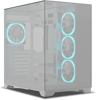 Ant Esports Crystal Mirror Mid-Tower ATX Computer Case/Gaming Cabinet - White |3-Side Glass with Mirror| Support ATX, Micro-ATX, Mini-ITX | Pre-Installed 4 ARGB PWM Fans
