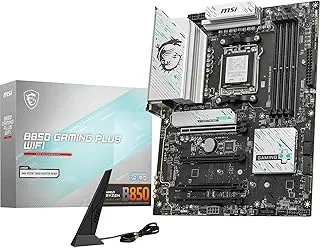 MSI B850 Gaming Plus WIFI6E Motherboard, ATX - Supports AMD Ryzen 9000/8000 / 7000 Processors, AM5 - DDR5 Memory Boost 8200+ MT/s (OC), PCIe 4.0 x16, M.2 Gen5, Wi-Fi 6E, 2.5G LAN