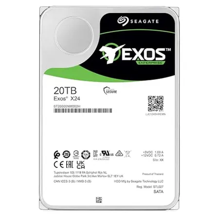 Seagate Exos X24 20TB 7200RPM SATA 6Gb/s 512MB Cache 3.5-Inch NAS Enterprise HDD