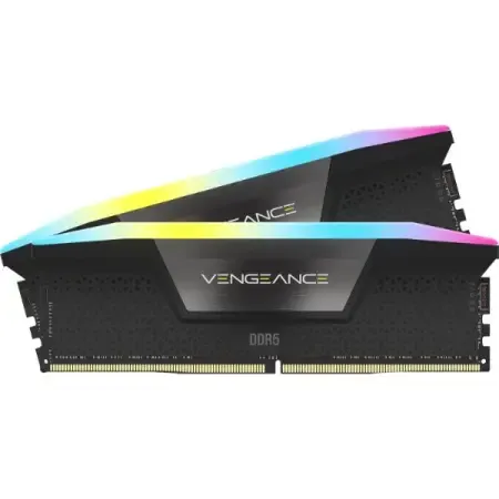 CORSAIR Vengeance RGB DDR5 RAM 128GB 6400MHz CL42-52-52-104 Intel XMP 3.0 Desktop Computer Memory – Black