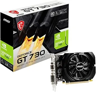 MSI GeForce GT 730 ddr3_sdram pci_e_x4 4GB Graphics Card - 4GB DDR3, PCI Express 2.0, DVI-D x1, D-SUB x1, HDMI 1.4a x1 (N730K-4GD3/OCV1)