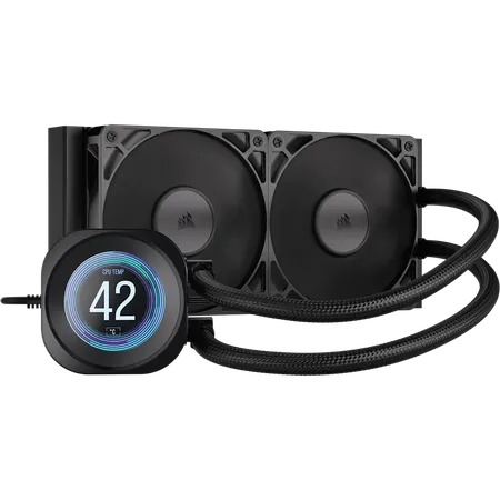 Corsair Nautilus 240 RS LCD Liquid CPU Cooler - Black