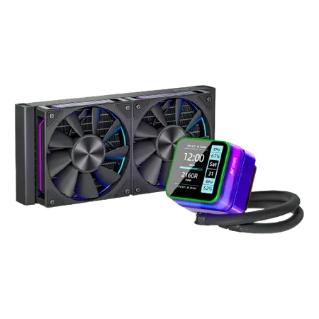 Ant Esports Glacius-240D 240mm ARGB Black AIO Liquid Cooler with display