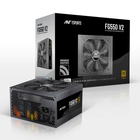 Ant Esports FG550 V2 550W 80 Plus Gold Fully-Modular Power Supply (FG550 V2)