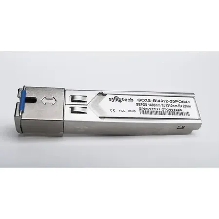 Syrotech GOXS‑BI4312‑20PONC4+ GPON Class C+++ SFP OLT Transceiver 7–9dBm SC Connector