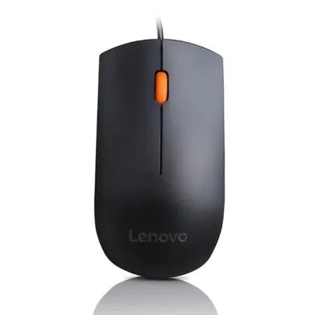 Lenovo 300 1600 DPI USB Wired Optical Mouse - Black
