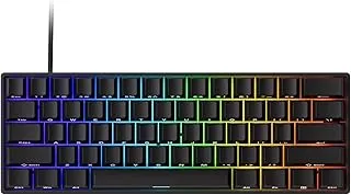 MONSGEEK FUN60 Pro Rapid Trigger Gaming Keyboard 16k Scan Rate SP Magnetic Switch HE Keyboard Wired 60% Black Shine-Through (Glare Magnetic Switch)